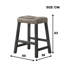 Ensemble de tabouret de bar rustique en bois de 2 à 25 pouces avec siège en cuir (sans la table) Rustic