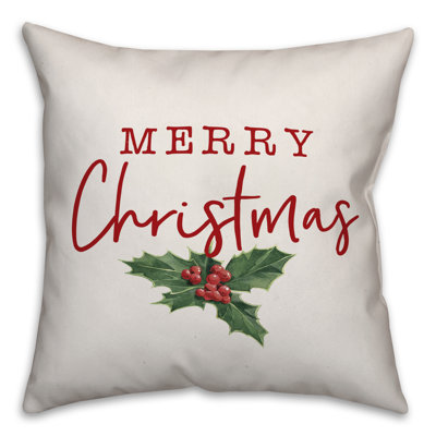  Coussin Merry Christmas Poinsettia