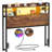 Storage Headboard with LED Lights, Bookcase Headboard with Charging Station-1740395105-1740395106