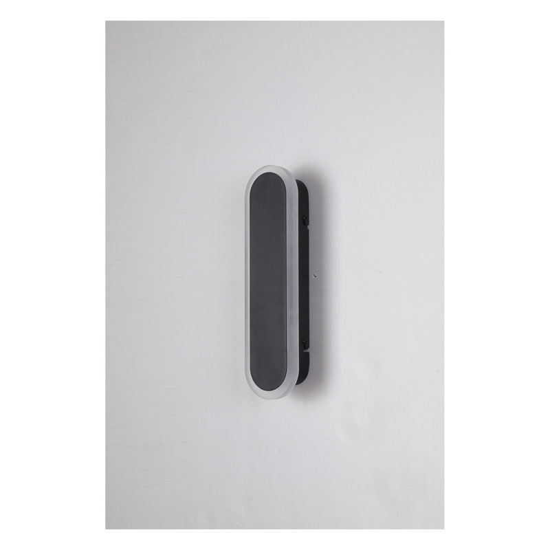 Daishia Integrated LED Outdoor Sconce, 30cm H x 8cm W x 5cm D