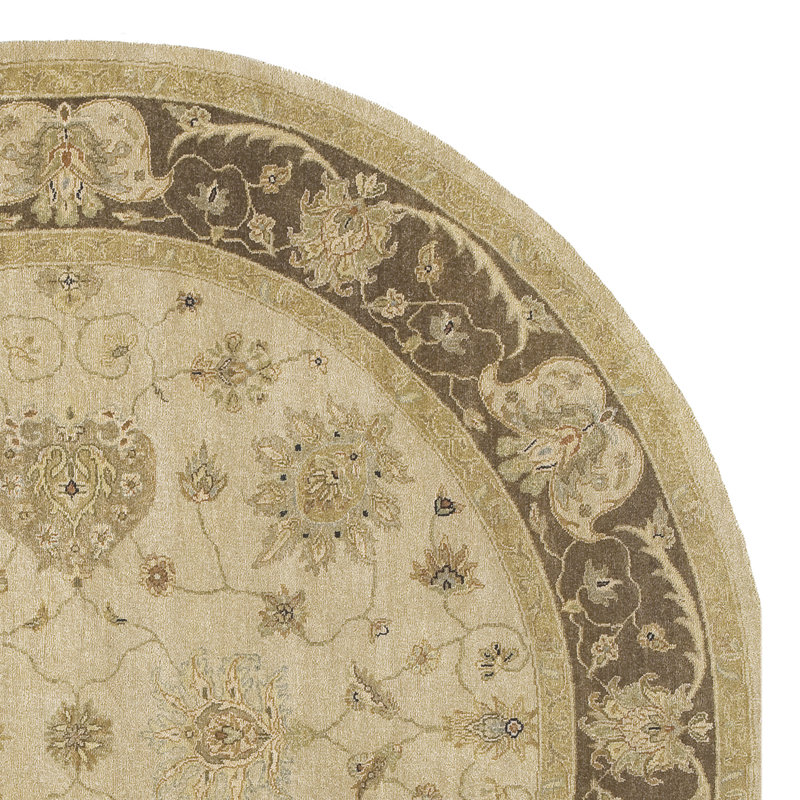Wool Oriental Indoor Rug, Round 10'