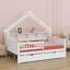 Lits plateforme en bois avec DEL, tablettes de rangement, tiroirs et garde-corps-2092596037
