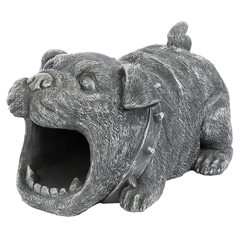 Butch the Bulldog Gutter Guardian Downspout Statue
