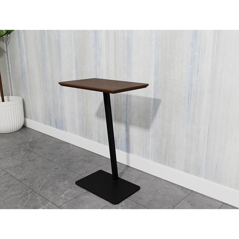 Pieds de table Darsey, Noyer Riftwood, Noir
