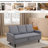 Light Gray Linen Storage Sofa