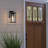 Olar Classic Outdoor Wall Sconce 1 Light Rectangular Metal Frame and Glass Shade Warterproof-2012777964-1959659232
