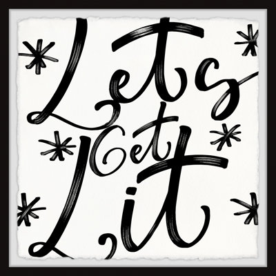 Let's Get Lit 1 Piece Single Picture Frame Wall Art
