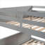Lit plateforme simple en bois massif Traditional Silhouette, configuration double sur lit double avec gigogne gigogne simple