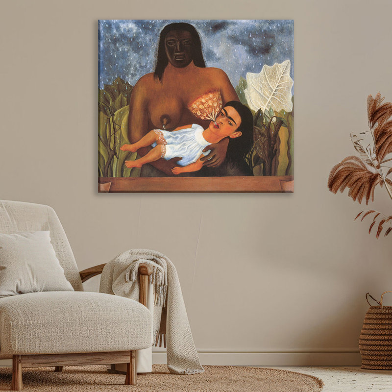 «My Nanny and I» par Frida Kahlo, toile tendue avec châssis, H 40 po x l 28 po