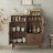 Simple Black Walnut Storage Cabinet Sideboard 41.34'' Solid Wood Sideboard