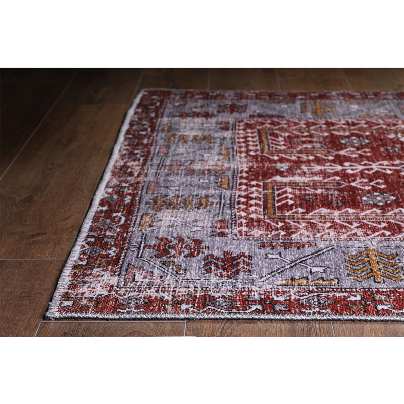 Luxurious Machine Washable Area Rug, 4.9 x 7.5 Feet, 100% Polyester, 1850 g/m², Pile Height: 0.2 inches | Eco-Friendly Recycled Poly Cotton Backing | Perfect for Living Room & Bedroom, Soft and Durable Design