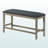 Kesler Rectangular Black Fabric Upholstered Transitional Bench, 24.33" H X 45.6" W X 15.89" D
