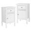 2 tables de chevet blanches