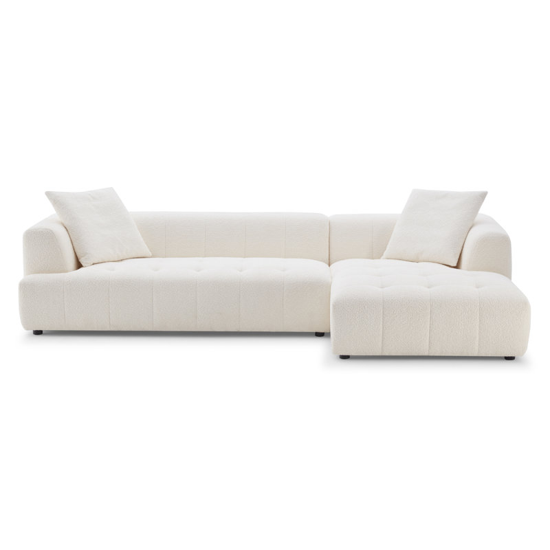 2 - Piece Upholstered Sectional, Ivory