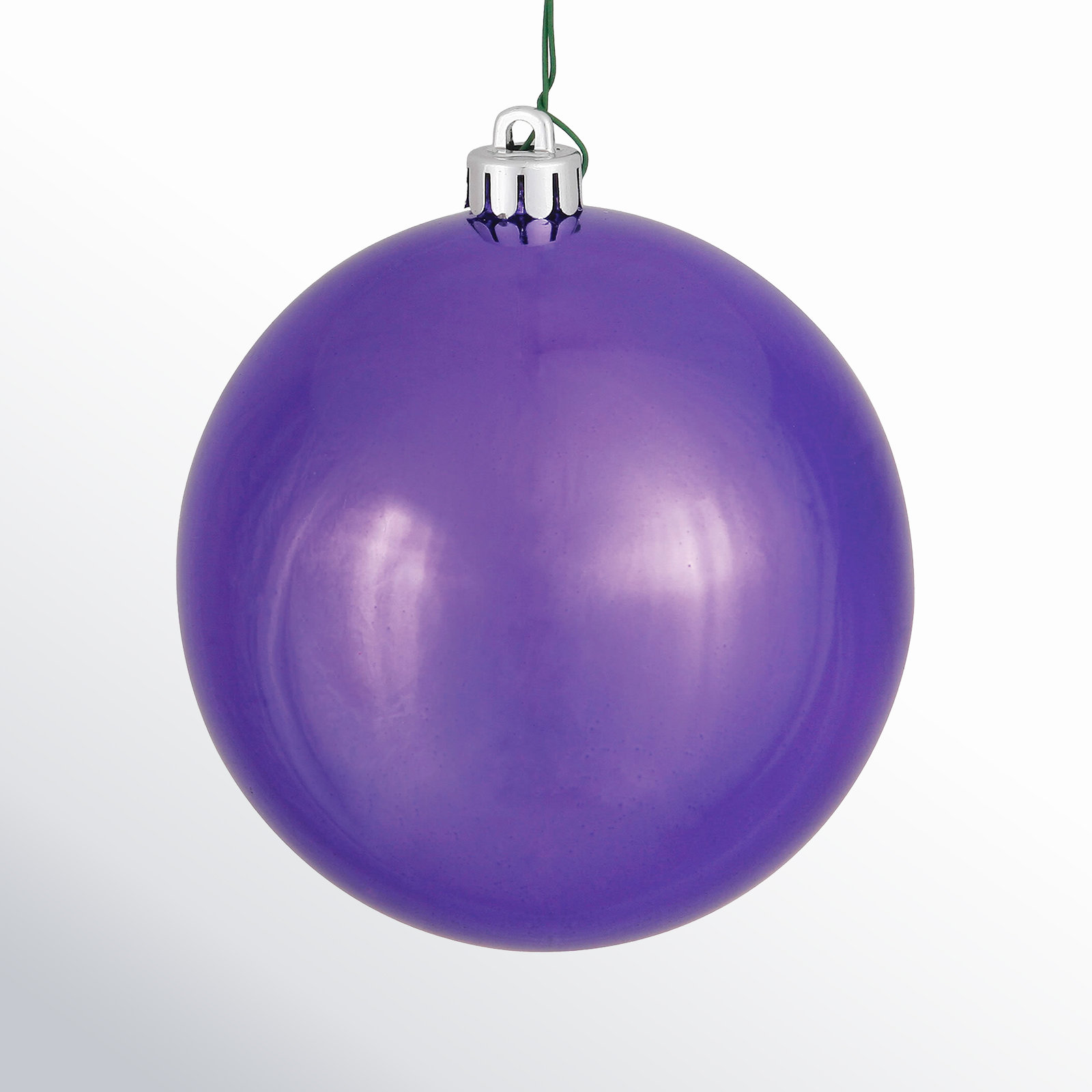 Shatterproof Bauble, 3" H x 3" W x 3" D, Plum