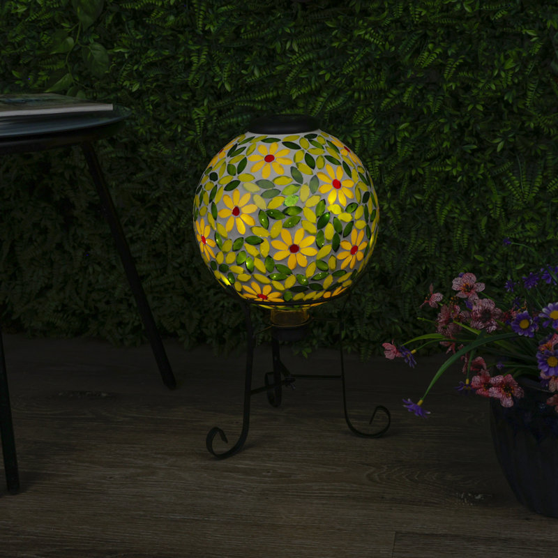 Globe solaire solaire en mosaïque avec support