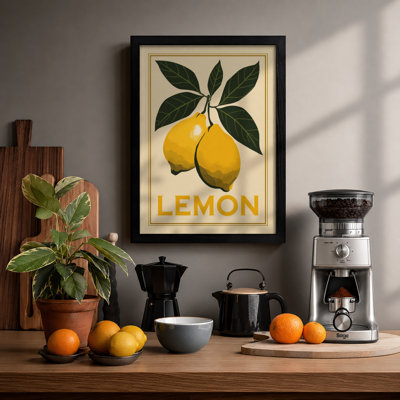 Lemon Study Botanical - Framed Print