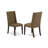 5 Piece Kitchen Table & Chairs Set Includes a Rectangle Butterfly Leaf Dining Table and 4 Brown Linen Fabric Parson Chairs, Mahogany-1576176555