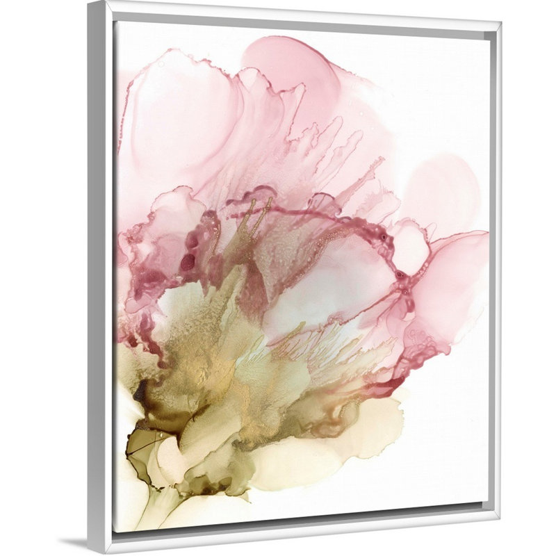 Reproduction d’art sur toile « flowering rose II » par Jennifer Goldberger, H 32 po x l 26 po x P 1,75 po