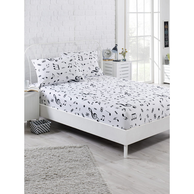 Cotton Blend Sheet Set, White, 63" x 79" - 2 Pilowcases