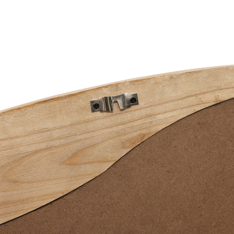 Brittlynn Asymmetrical Pine Wood Wall Mirror