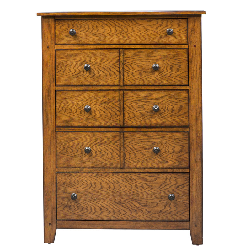 Oconee King Sleigh Bed, Dresser & Mirror, Chest, Nightstand Bedroom Set, 5  Pcs: Bed, Nightstand, 2 Dresser, Mirror, King