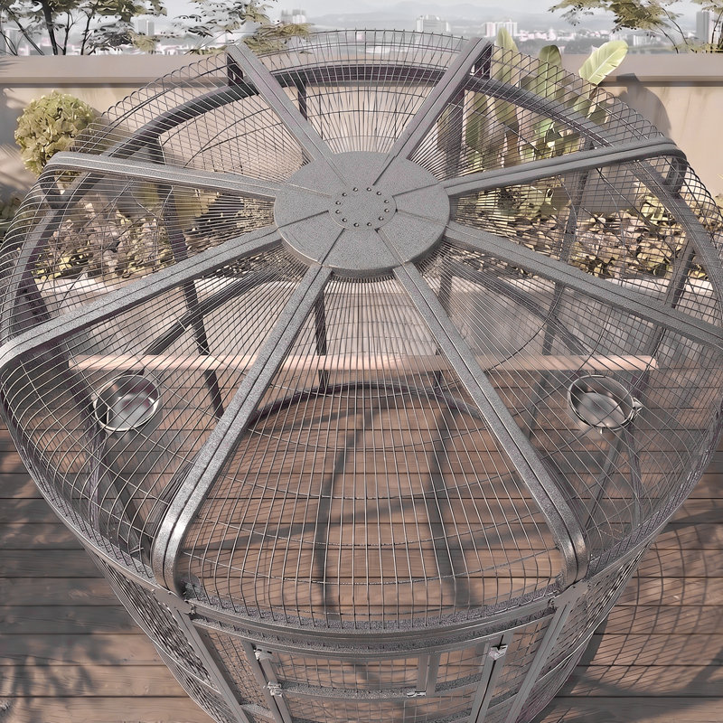 Cage à volière ronde 70 po, Gris