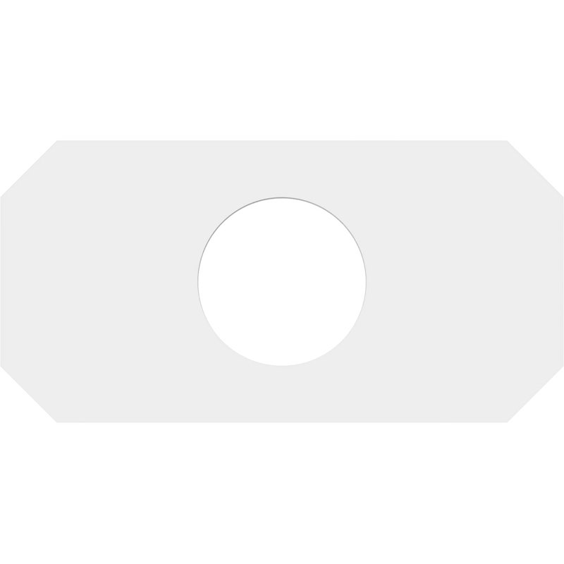 Diamètre intérieur de médaillon contemporain en PVC de qualité architecturale 3 po Emerald, H 5 po x l 10 po x P 1 po