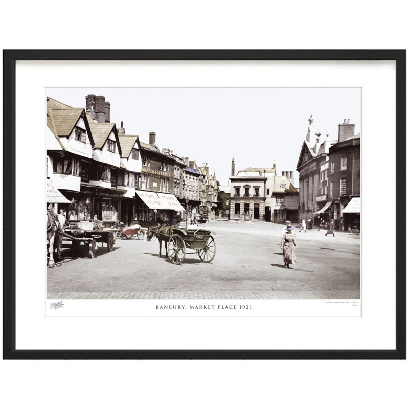 Banbury, Market Place 1921 by Francis Frith - Single Picture Frame Print, 60cm H x 80cm W x 2.3cm D