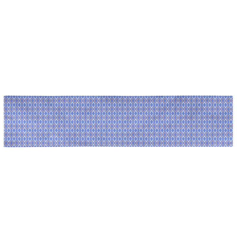 Chemin de table arrow diamants Avicia, 91,5 po x 17,5 po, Poly, Bleu / Orange