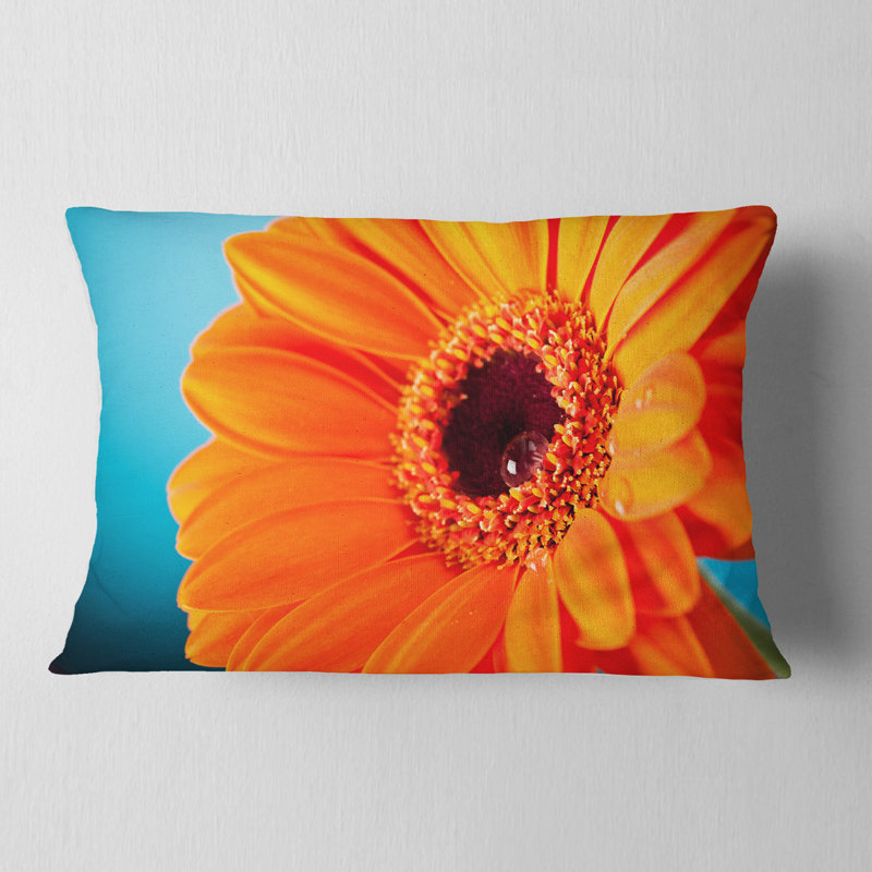 Coussin lombaire flowerswork en cascade à gerbera fleur