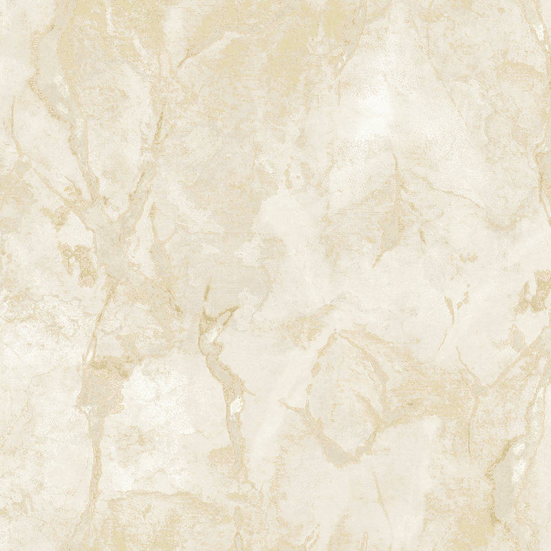Stratum Marmo Design Metallic Texture 33' L x 42" W Wallpaper Roll, Cream