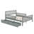 Storage Bed Frame For Kids, Wood Bed With 2 Drawers,Platform Bed With Guardrails On Both Sides For Kids, Girls, Boys-284623385-284623388
