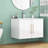 30" Wall-Mounted Glossy White Bathroom Vanity with Ceramic Sink Combo and 2 Soft-Close Doors