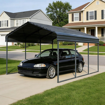 Durable Metal Carport 10 x 15FT Heavy Duty for Cars - Large Garage Shelter Solution,All-Weather Portable Car Garage Canopy Shelter for Cars & Boat Cover for Yard