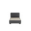 Base de lit plateforme avec 2 tiroirs de rangement et tête de lit avec port USB, tissu simple en lin, support à lattes de bois, aucun sommier requis