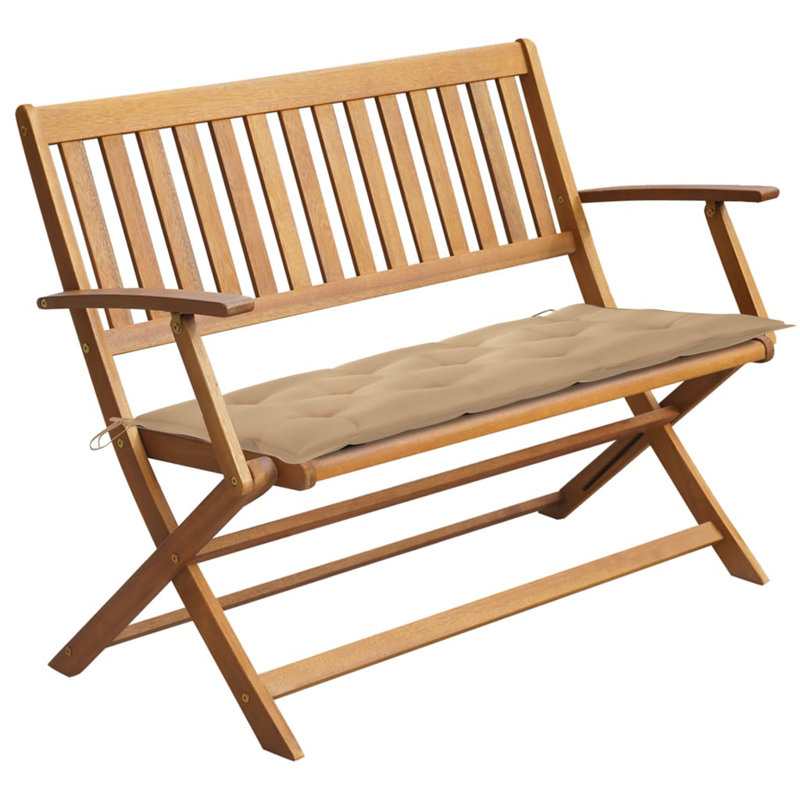 Banc de jardin en bois Jye, Beige