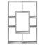 90cm H x 63cm W Geometric Bookcase-105620077