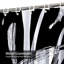 Rideau de douche abstrait abstrait noir et blanc avec 12 crochets-129038940