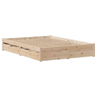 Solid Wood Storage Bed