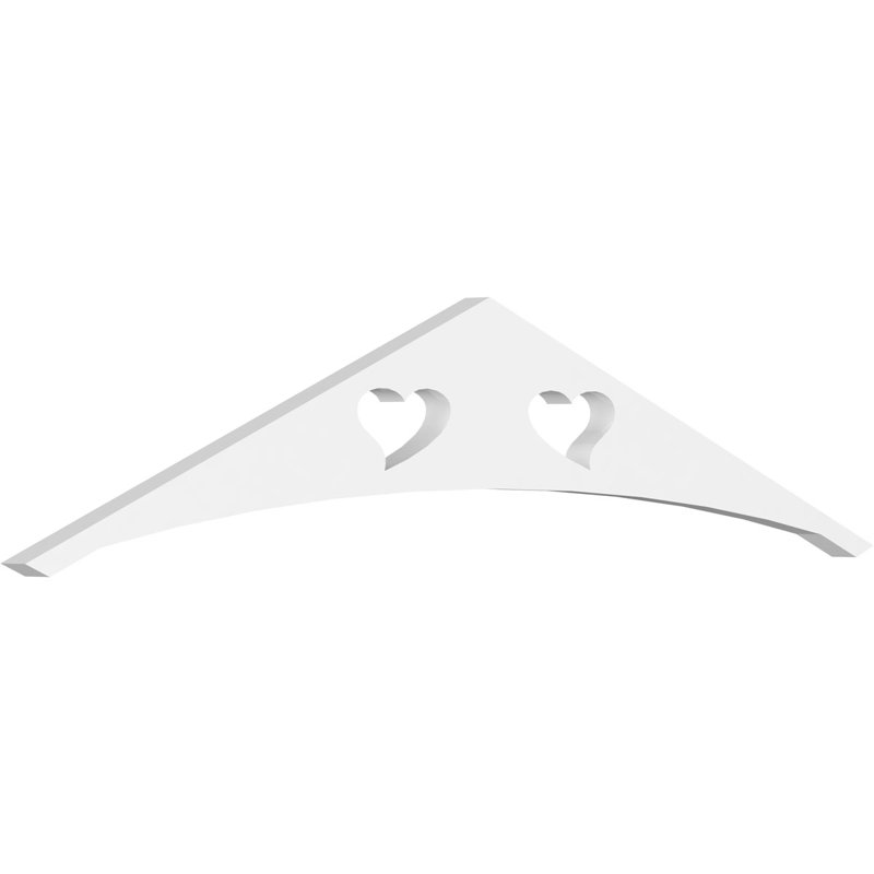 Pignon en PVC de qualité architecturale Winston, H 7,5 po x l 36 po x P 1 po, 5 / 12