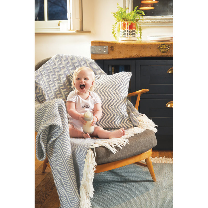 Declue Throw Blanket, Sky Grey