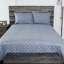 Ensemble de courtepointe réversible 3 pièces en microfibre gris forêt / crème / bleu-40470983