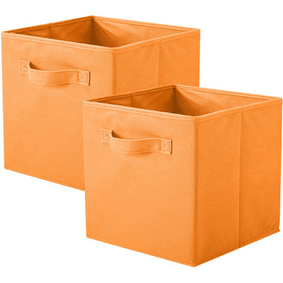 Ensemble de 2 bacs de rangement en tissu pliables