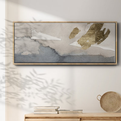 Aquarelle sur toile dorée I