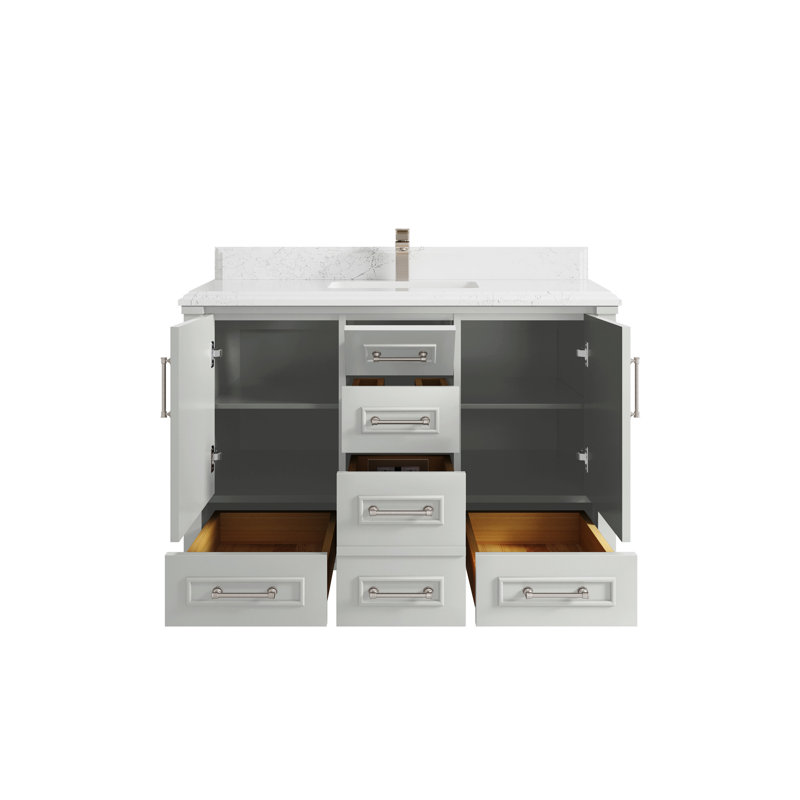 Meuble-lavabo l 48 po x P 22 po x H 36 po Aberdeen, Empira, Gris Coventry