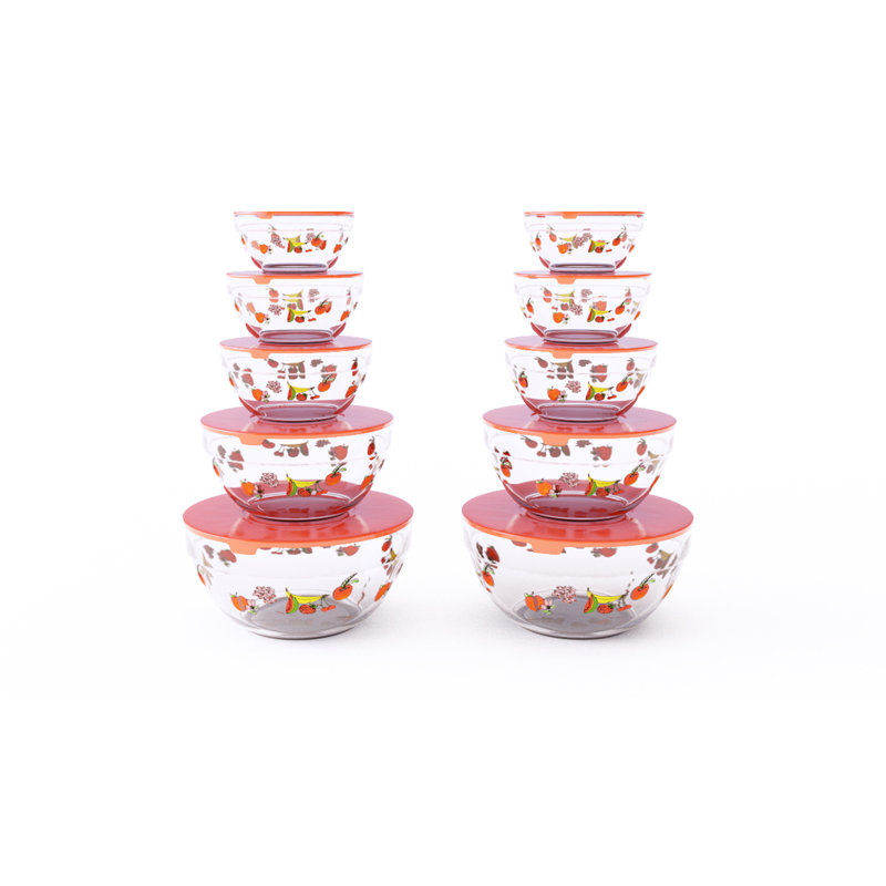 20-Piece Glass Storage Bowls with Lids Set - with Meal Prep, and Mixing