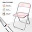 Ensemble de chaises pliantes empilables en acrylique Alcorn-1148922805