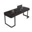 Bureau 55,12 po rectangulaire brun foncé en acier au carbone, 3 tiroirs-798536329