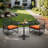 Round Dining Table, 23.62 Inches Modern Tulip Kitchen Table With Sturdy Metal Pedestal, Mid-Century Leisure Table For Small Places,Garden, Dining Room, Living Room, Cafe